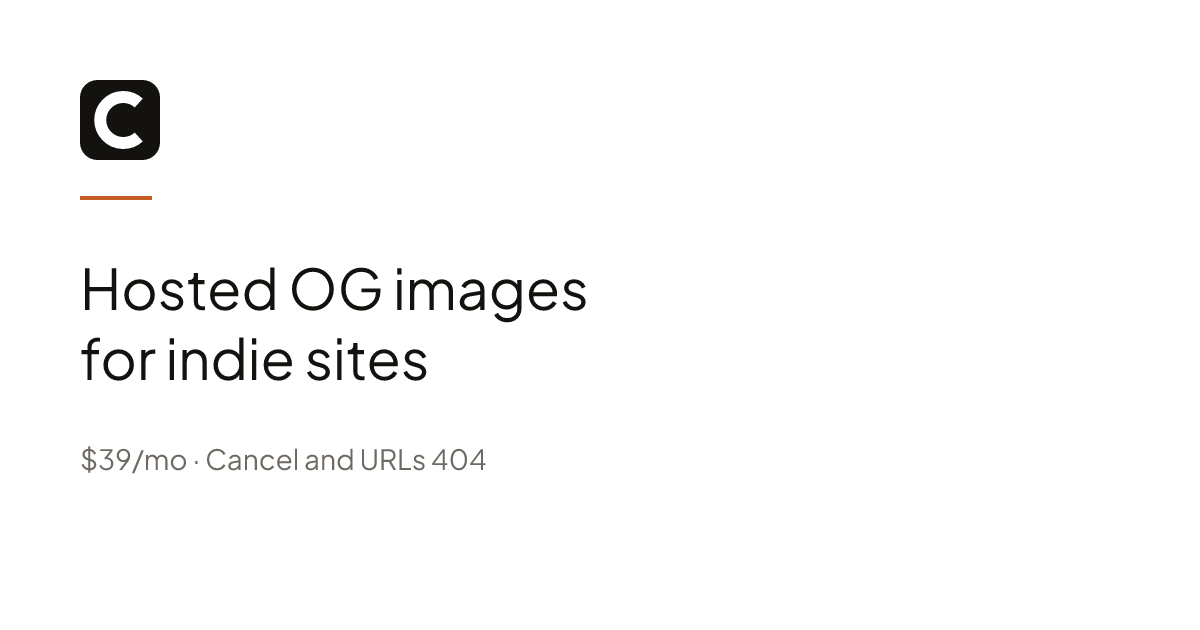 CardURL — hosted OG images for indie sites.